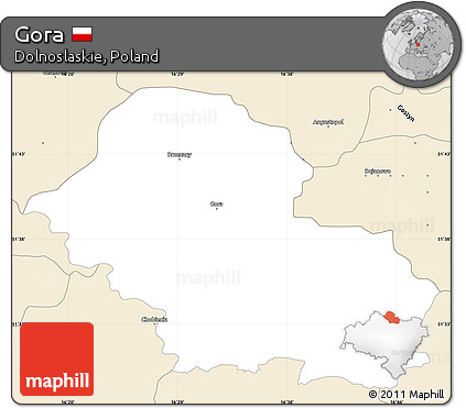 Classic Style Simple Map of Gora