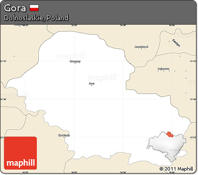 Classic Style Simple Map of Gora