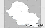 Gray Simple Map of Gora, single color outside
