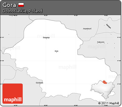 Silver Style Simple Map of Gora