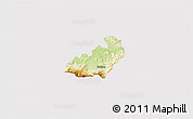 Physical 3D Map of Jelenia Gora I, cropped outside