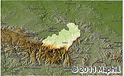 Physical 3D Map of Jelenia Gora I, darken