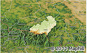 Physical 3D Map of Jelenia Gora I, satellite outside