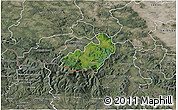 Satellite 3D Map of Jelenia Gora I, semi-desaturated
