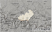 Shaded Relief 3D Map of Jelenia Gora I, darken, semi-desaturated