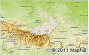 Shaded Relief 3D Map of Jelenia Gora I, physical outside