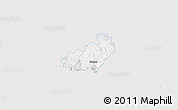 Silver Style 3D Map of Jelenia Gora I, single color outside