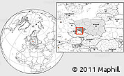 Blank Location Map of Jelenia Gora I, highlighted country, highlighted parent region, within the entire country