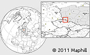 Blank Location Map of Jelenia Gora I, highlighted country