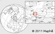 Blank Location Map of Jelenia Gora I, highlighted parent region, within the entire country