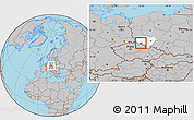 Gray Location Map of Jelenia Gora I, highlighted parent region