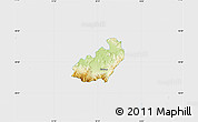 Physical Map of Jelenia Gora I, single color outside