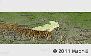 Physical Panoramic Map of Jelenia Gora I, darken
