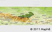 Satellite Panoramic Map of Jelenia Gora I, physical outside