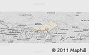 Shaded Relief Panoramic Map of Jelenia Gora I, desaturated