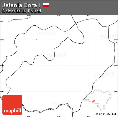 Blank Simple Map of Jelenia Gora I, no labels