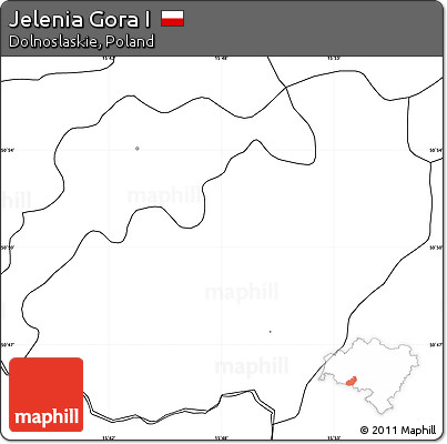 Blank Simple Map of Jelenia Gora I, no labels