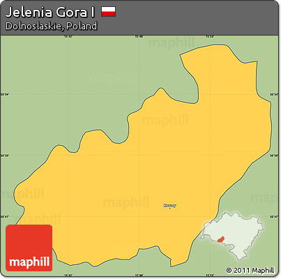 Savanna Style Simple Map of Jelenia Gora I, cropped outside