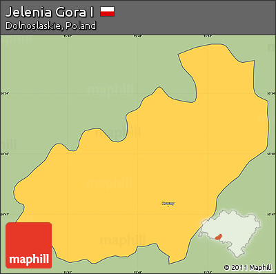 Savanna Style Simple Map of Jelenia Gora I, cropped outside