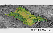 Satellite Panoramic Map of Klodzko, desaturated