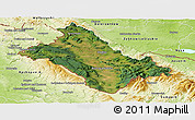 Satellite Panoramic Map of Klodzko, physical outside