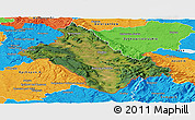 Satellite Panoramic Map of Klodzko, political outside