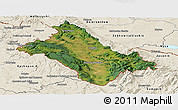 Satellite Panoramic Map of Klodzko, shaded relief outside