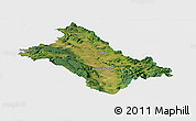 Satellite Panoramic Map of Klodzko, single color outside