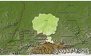Physical 3D Map of Luban, darken