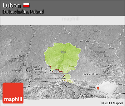 Physical 3D Map of Luban, desaturated