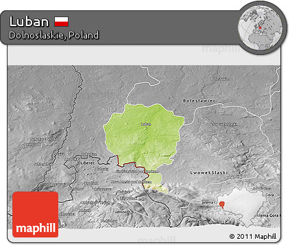 Physical 3D Map of Luban, desaturated