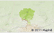 Physical 3D Map of Luban, lighten