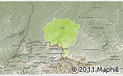 Physical 3D Map of Luban, semi-desaturated
