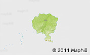 Physical 3D Map of Luban, single color outside