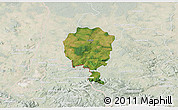 Satellite 3D Map of Luban, lighten