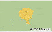 Savanna Style 3D Map of Luban, single color outside