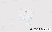 Silver Style 3D Map of Luban, single color outside