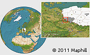 Satellite Location Map of Luban, highlighted country, highlighted parent region