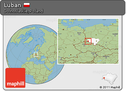 Savanna Style Location Map of Luban, highlighted parent region
