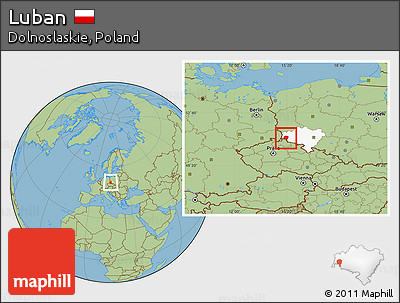 Savanna Style Location Map of Luban, highlighted parent region