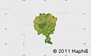 Satellite Map of Luban, single color outside