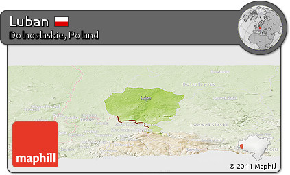 Physical Panoramic Map of Luban, lighten