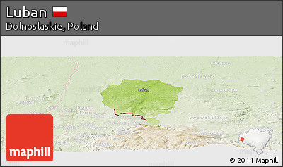 Physical Panoramic Map of Luban, lighten