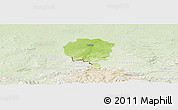 Physical Panoramic Map of Luban, lighten