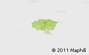 Physical Panoramic Map of Luban, single color outside