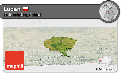 Satellite Panoramic Map of Luban, lighten