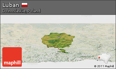 Satellite Panoramic Map of Luban, lighten