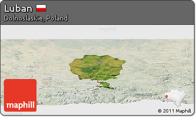 Satellite Panoramic Map of Luban, lighten