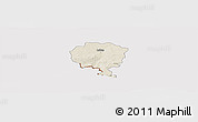 Shaded Relief Panoramic Map of Luban, cropped outside