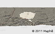 Shaded Relief Panoramic Map of Luban, darken